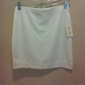 Cream mini skirt